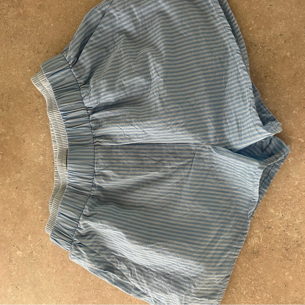 Daily Drills Blue Striped Poplin Button Down - Picture 5 of 6